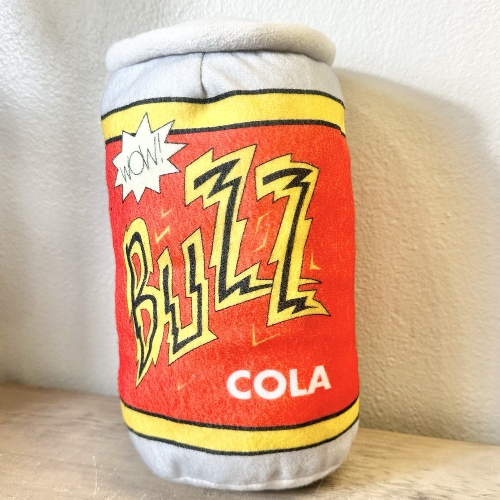 The Simpsons Buzz Cola Can Plush Universal Studios Stuffed Pillow Toy 11" Clean!